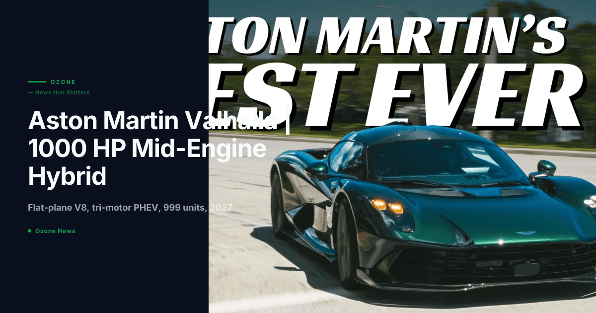 Aston Martin Valhalla 1000 hp mid-engine hybrid hypercar