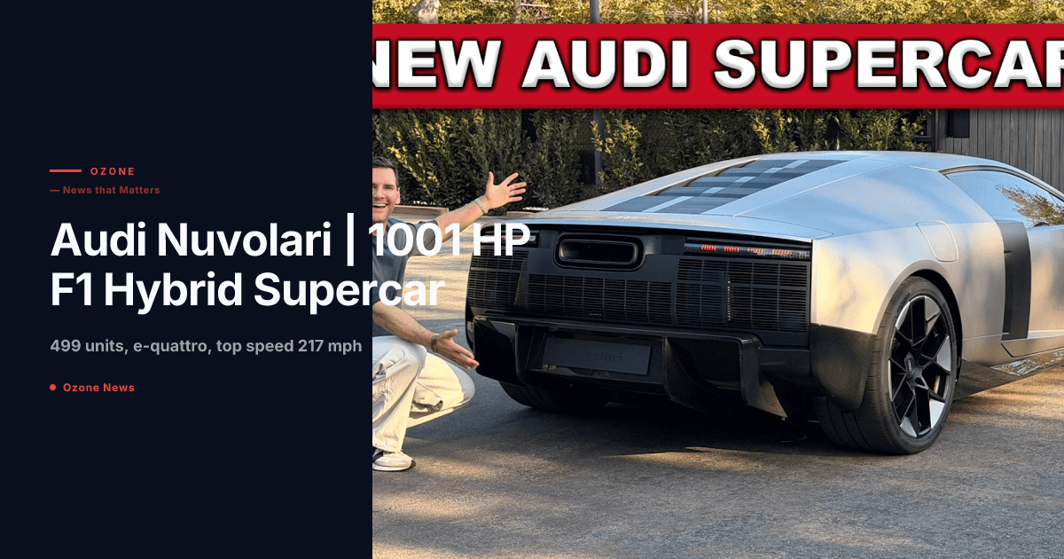 Audi Nuvolari 1001 hp F1 hybrid supercar