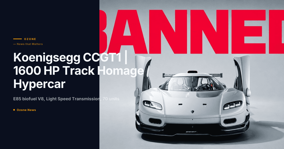 Koenigsegg CCGT1 1600 hp track homage hypercar
