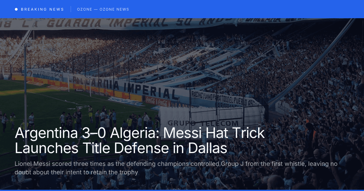 Argentina 3–0 Algeria | World Cup 2026 Group J Match Report