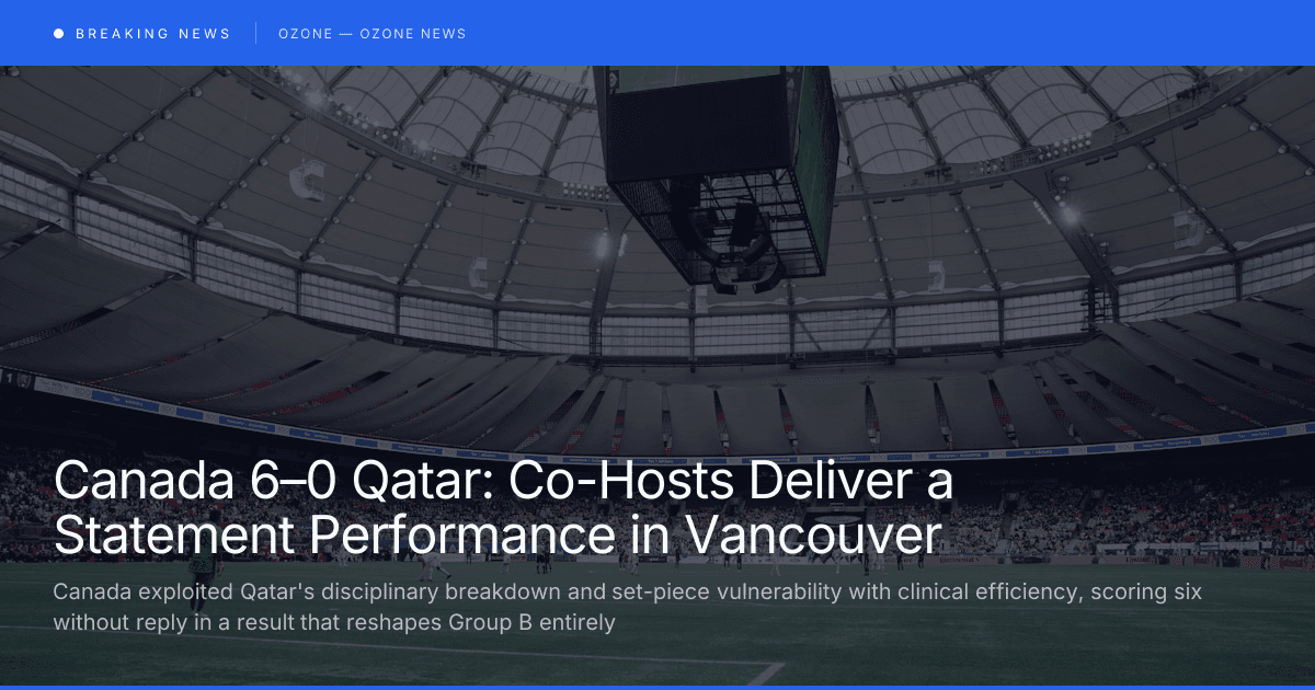 Canada 6–0 Qatar | World Cup 2026 Group B Match Report