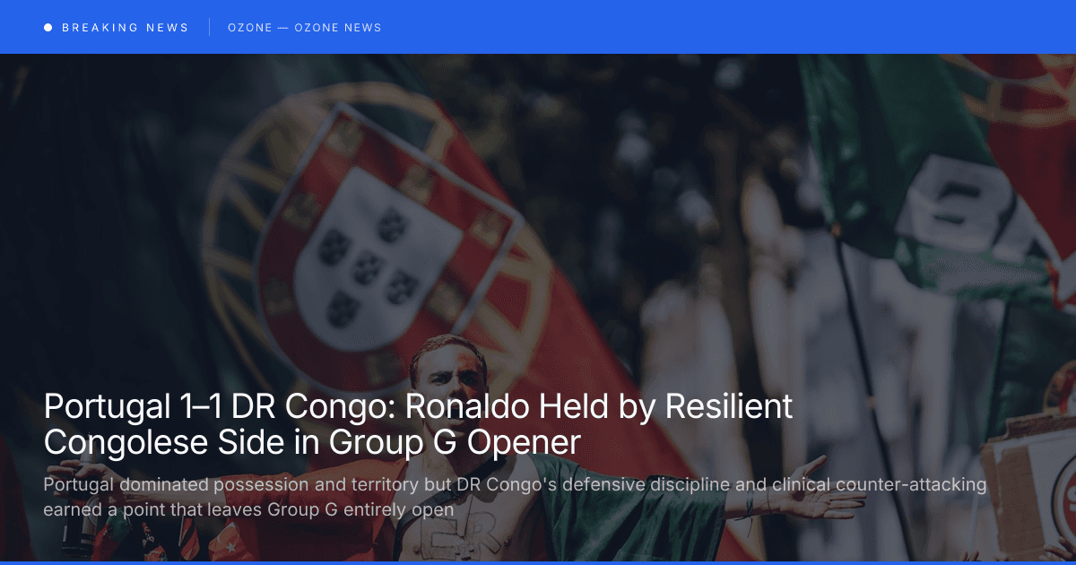 Portugal 1–1 DR Congo | World Cup 2026 Group G Match Report