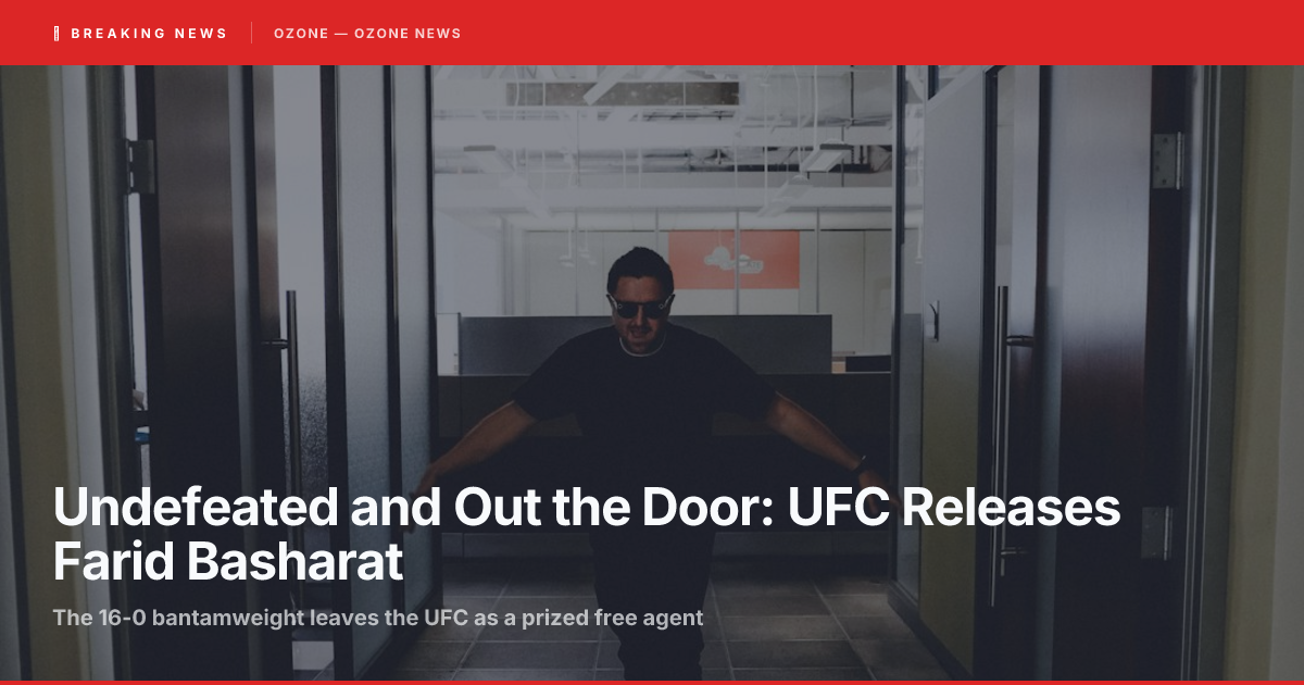 Farid Basharat removed from UFC roster